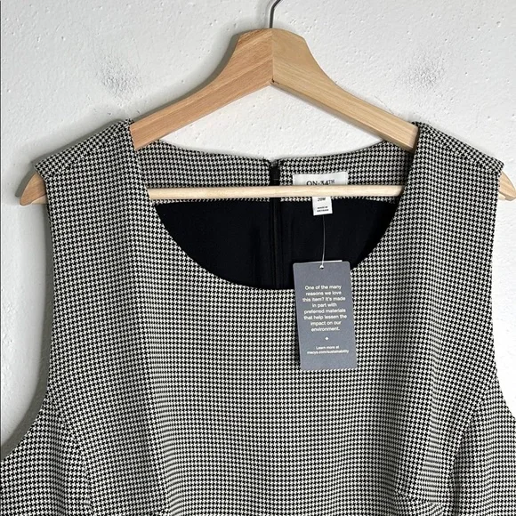 ON 34th Houndstooth Double Weave Sheath Dress Size 20 NWT - Picture 4 of 15